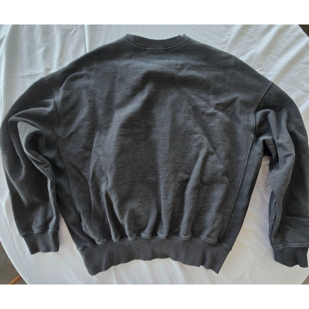 Mardi Mercredi Flower Sweatshirt Black Crewneck (One Size) Preppy College City - Picture 4 of 16